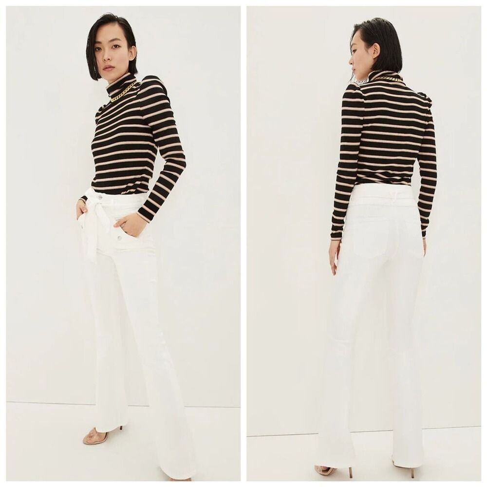 Veronica Beard Beverly Skinny Flare Jeans Sz 26 NWT 248 White